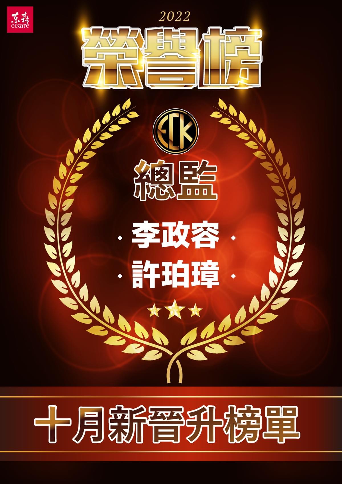 ecKare 2022.10月份新晉升名單