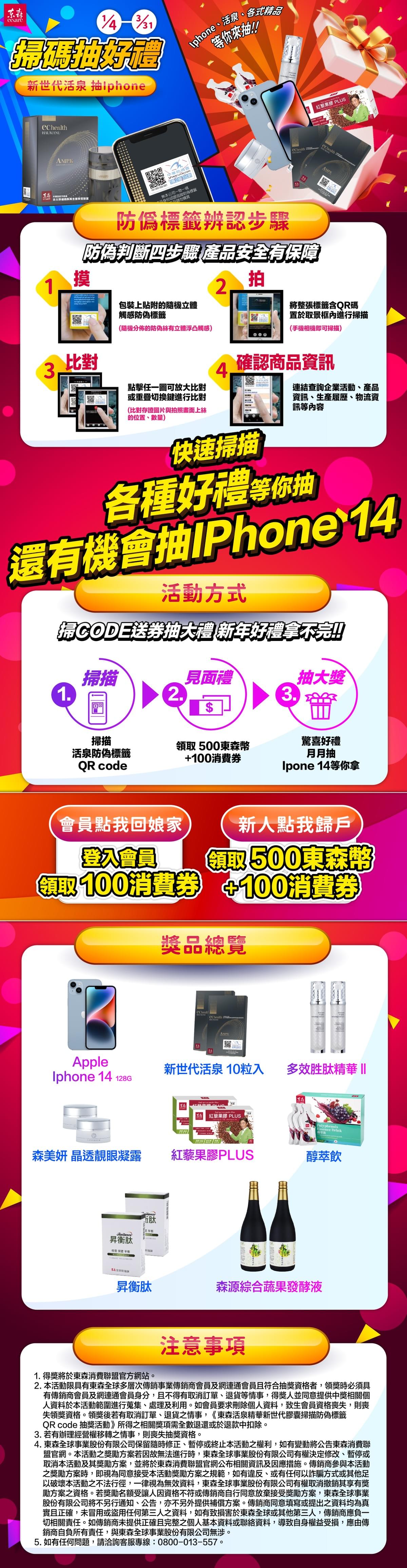 ecKare 東森活泉精華新世代膠囊掃QR code抽好禮啦!!!