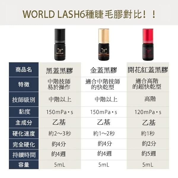 ＜WORLD LASH＞ 一秒速乾睫毛嫁接紅蓋膠水｜6D開花專用黑膠｜植睫毛 （紅蓋）30552