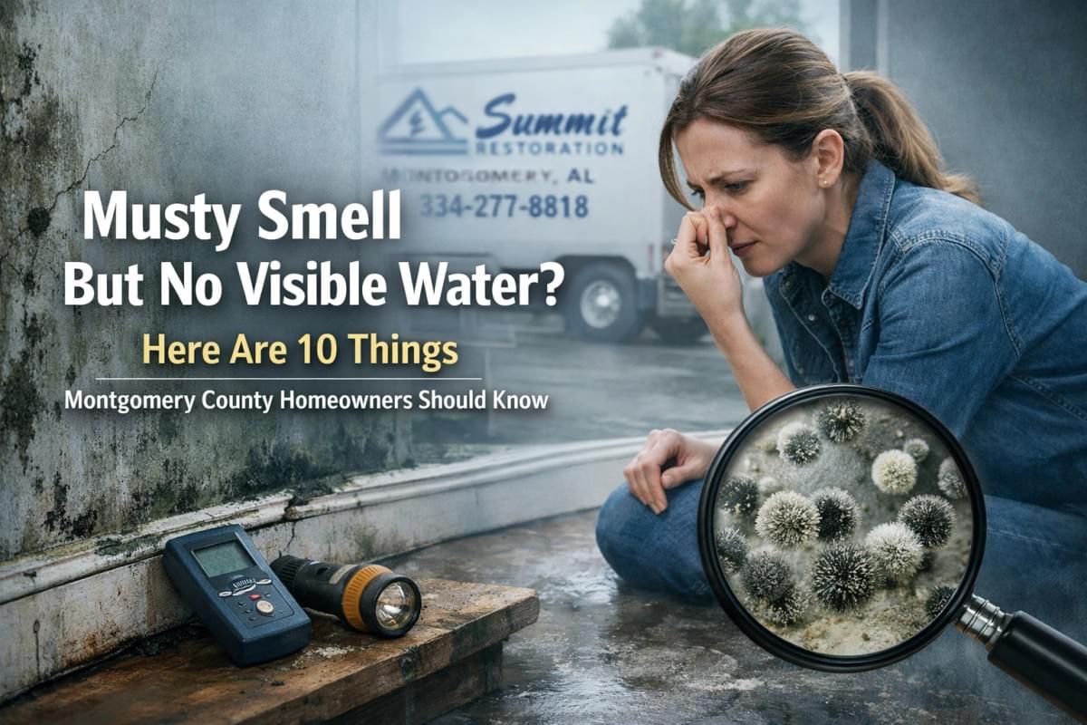 Musty smell but no visible water