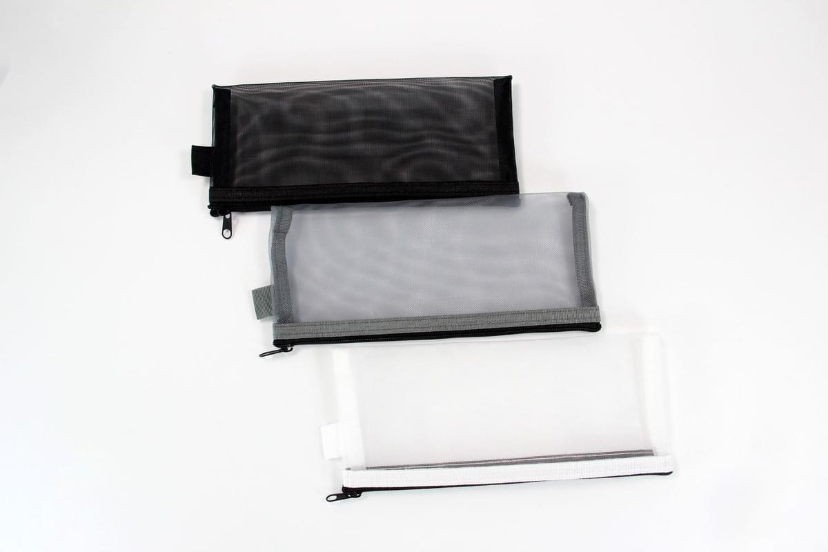 網紗收納袋 | 筆袋．支票袋．發票收納袋（平面單層拉鍊款）