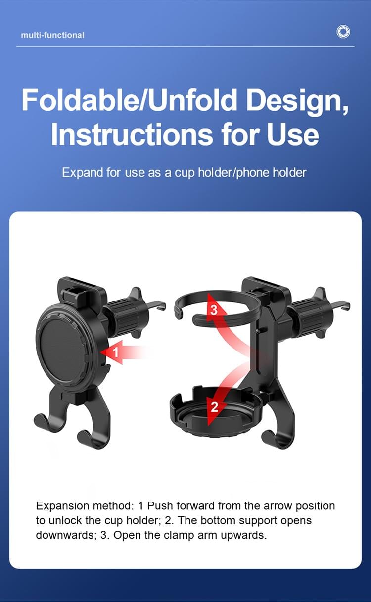 Ultimate 3-in-1 Car Vent Cup Holder