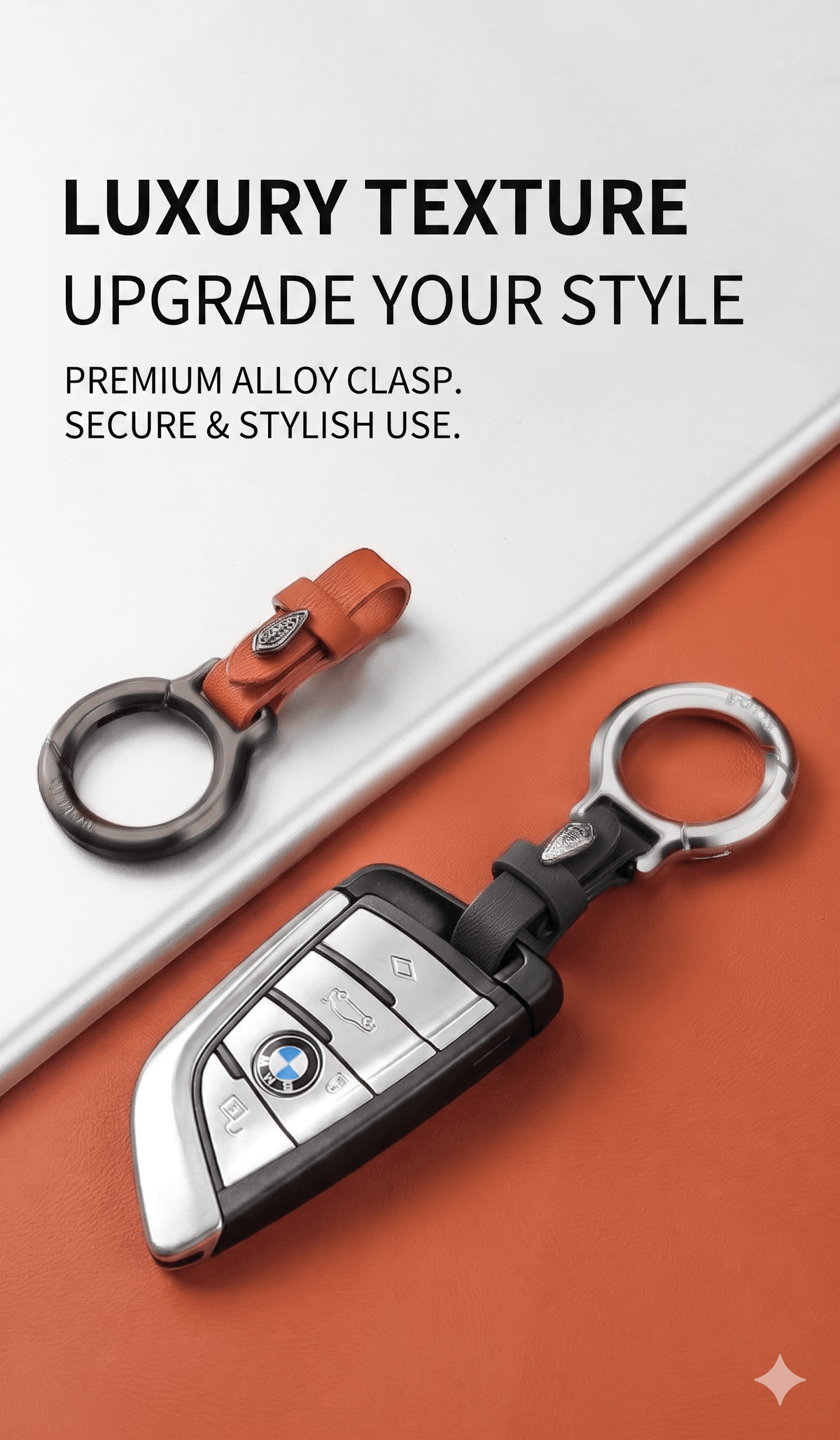 Premium Zinc Alloy Car Keychain — High-End Quick Release Belt Hook