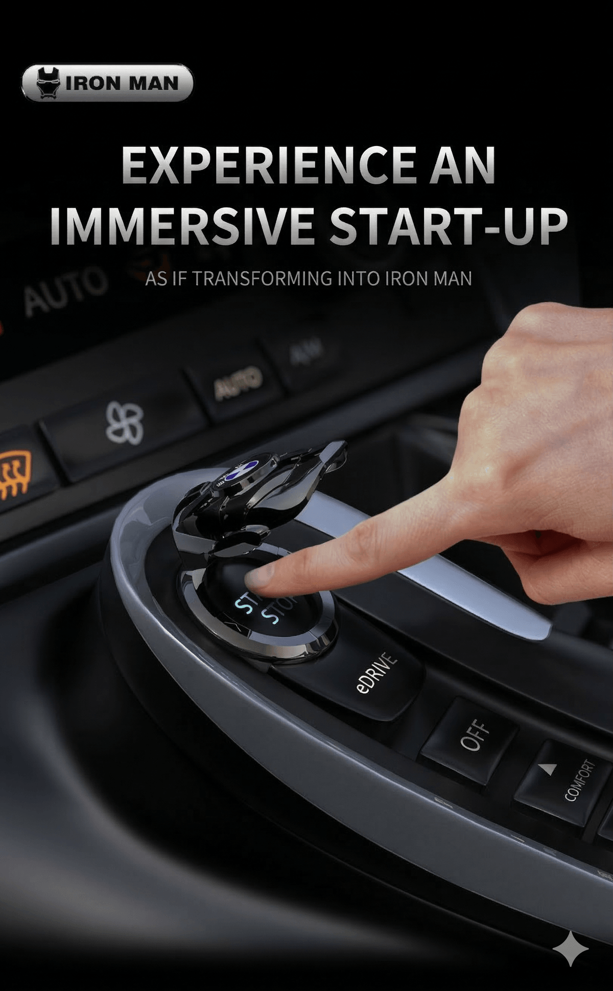 Ultimate Iron Man Push to Start Button Cover - Fit for Universal Vehicles