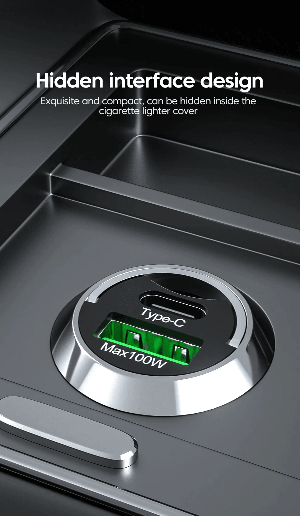 100W Super Fast Car Charger Adapter