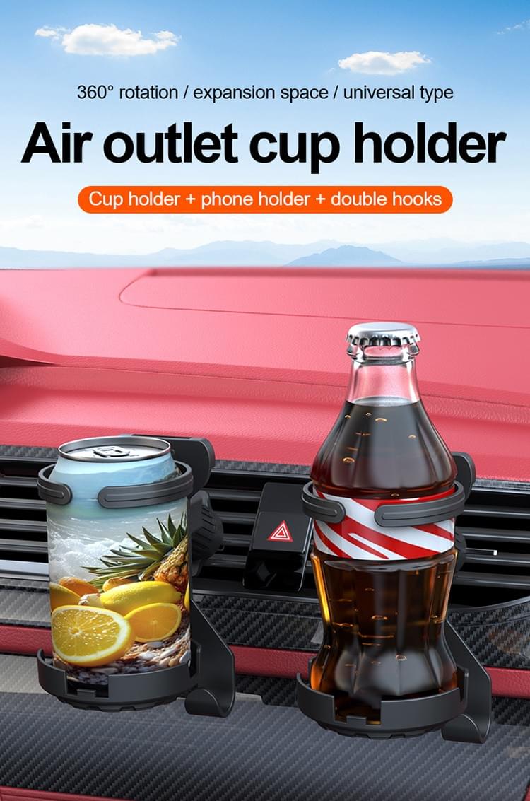 Ultimate 3-in-1 Car Vent Cup Holder