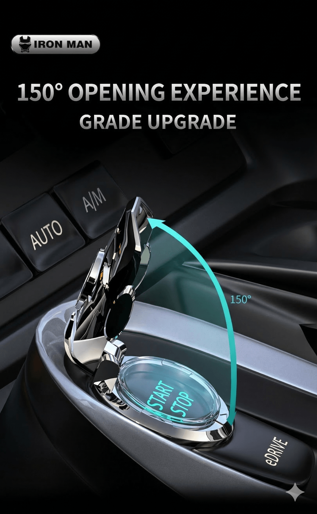 Ultimate Iron Man Push to Start Button Cover - Fit for Universal Vehicles