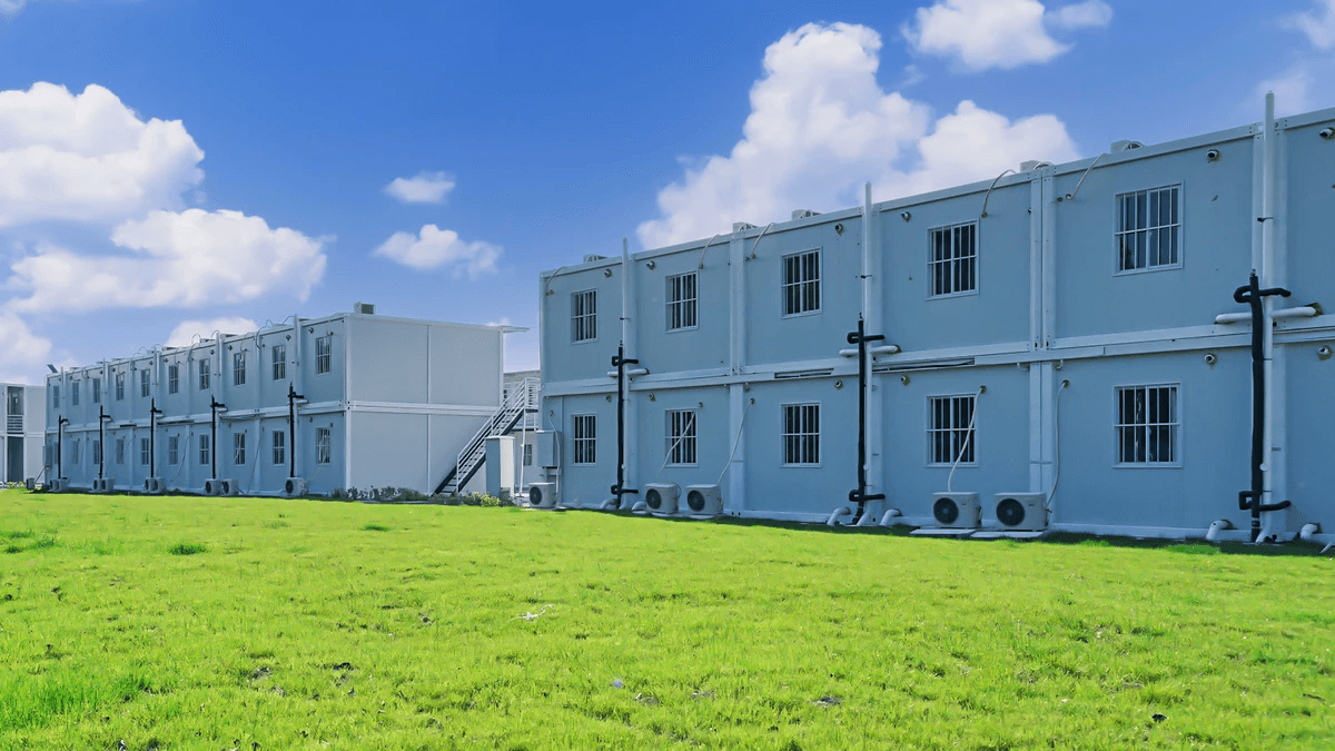 High-quality detachable container house with galvanized steel frame and rock wool insulation