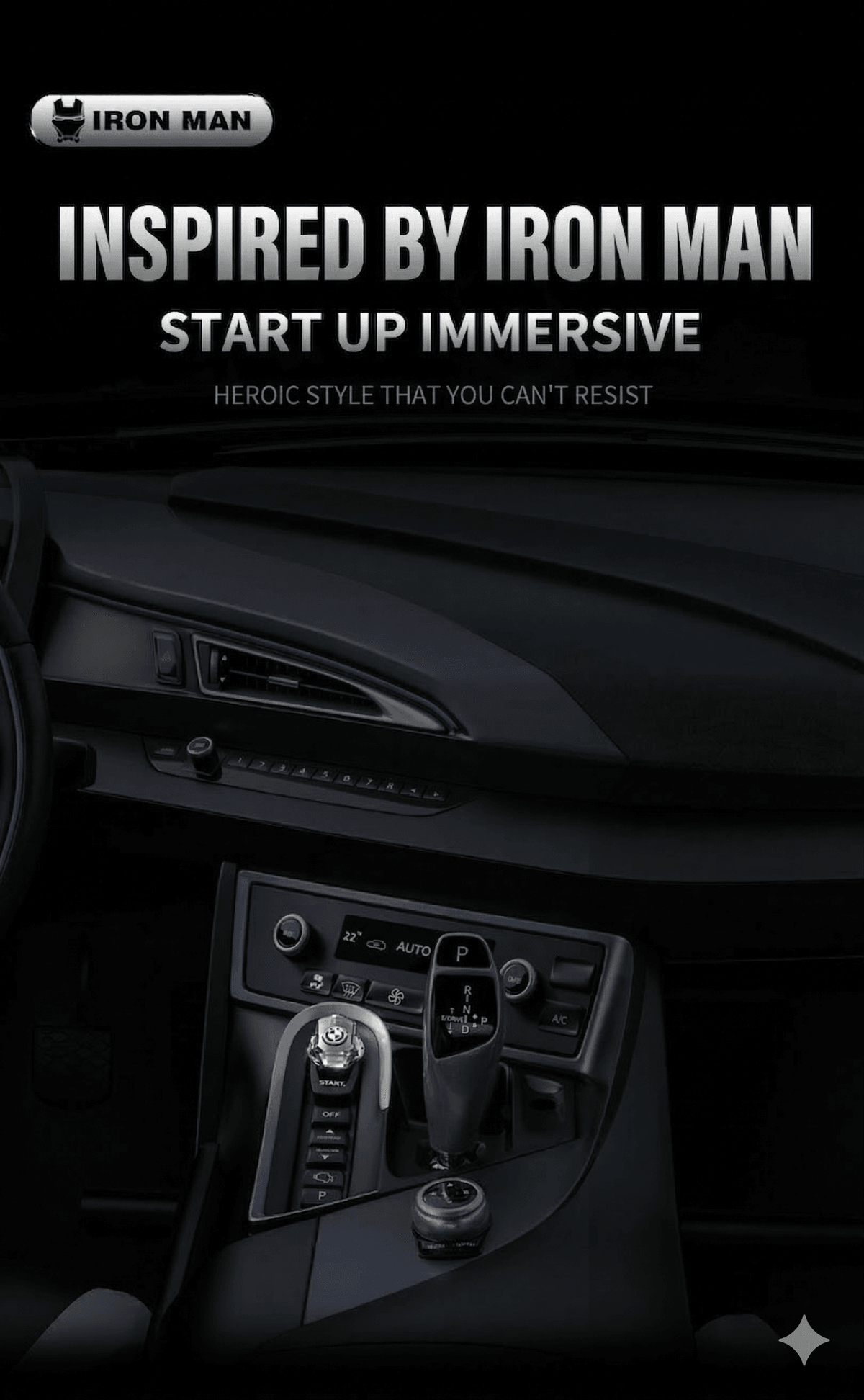 Ultimate Iron Man Push to Start Button Cover - Fit for Universal Vehicles