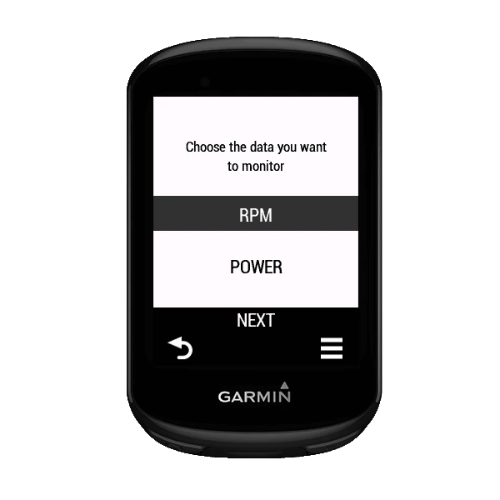 Indoor bike training app on Garmin devices