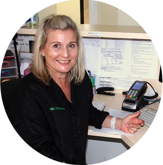 Suzie. Practice Manager. Hills Osteopaths.