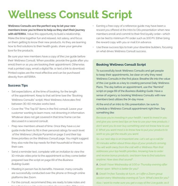 How to do a Wellness Consult - My Oil Place