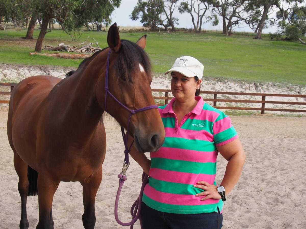 To all my friends and Friends that have horses, I am excited to write about my awesome experience which i attended at the Drifting Sands horse clinic on Sunday the 14th of Feb. I have been riding horses for over 25 years and have owned a few in that time. My riding experience has been a basic get on and go style, which was great as a kid but now getting older i need to feel safer and more in control. I have been looking for a place to get better knowledge and a better understanding of how my horse thinks and behaves, and how we can work better as a team. I came across the Drifting Sands Training and Partnership Education Face Book Site, and saw a clinic that begins with ground work and decided to book.   From the moment i arrived I was made feel welcome, and was guided to the arena. I was a part of a small group where there was myself and my horse Rover, and 3 other girls 2 of which were quite younger. These girls were able to work with horses provided by Michael and Faith as they did not have one of their own.  Michael and Faith Demonstrated different techniques both on the ground and in the saddle, with their own horses which was explained both verbally and then shown physically. I was extremely impressed on how they spent the time evenly between us all, and that the young girls were just as important as the rest of us.  We broke for lunch, which was a lovely sausage sizzle accompanied by a light salad. Tea or Coffee. then started the second Half of the Training.  One of the biggest issues i have with my horse Rover, is him standing still while i mount which i normally always use a crate, and can take up to 5 - 10 minutes. The biggest achievement for me on this day, was sitting on the Post of the arena, and with the techniques we had learnt throughout the day, i was able to mount my horse from sitting on the fence to sitting in my saddle, which he stood perfectly still.  I highly recommend to any one, that is having large or small issues with their horse to go out to Drifting Sands and experience their professional and friendly Training. I will definitely be attending the next clinic in March.  Thank you Michael and Faith, for providing such a great service so close to home.