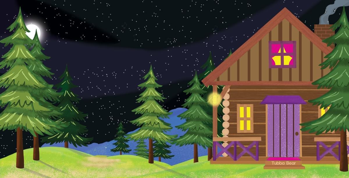 Tubba Bear's house in the forest from the Tubba and Friends story world by Michael Ivery
