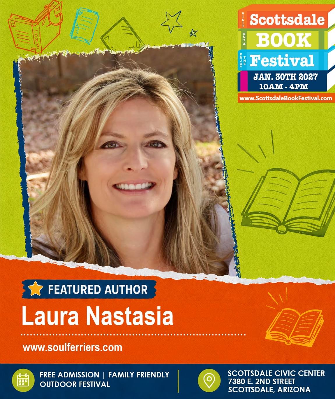 Laura Nastasia, featured fantasy author appearing at Scottsdale Book Festival 2027 in Scottsdale, Arizona.