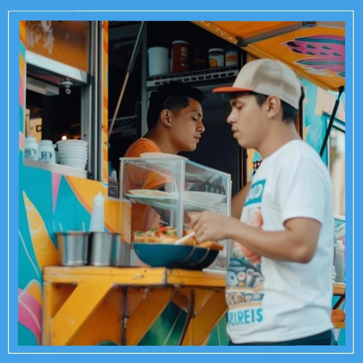 Food vendor serving guests at Scottsdale Book Festival