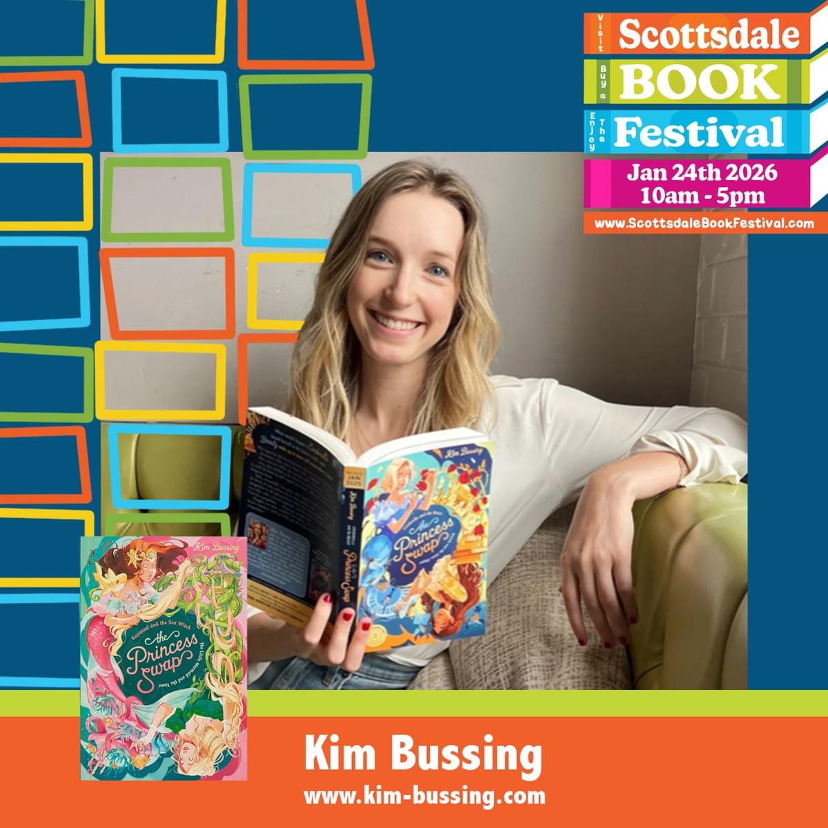 Author Kim Bussing reading her latest children's book novel