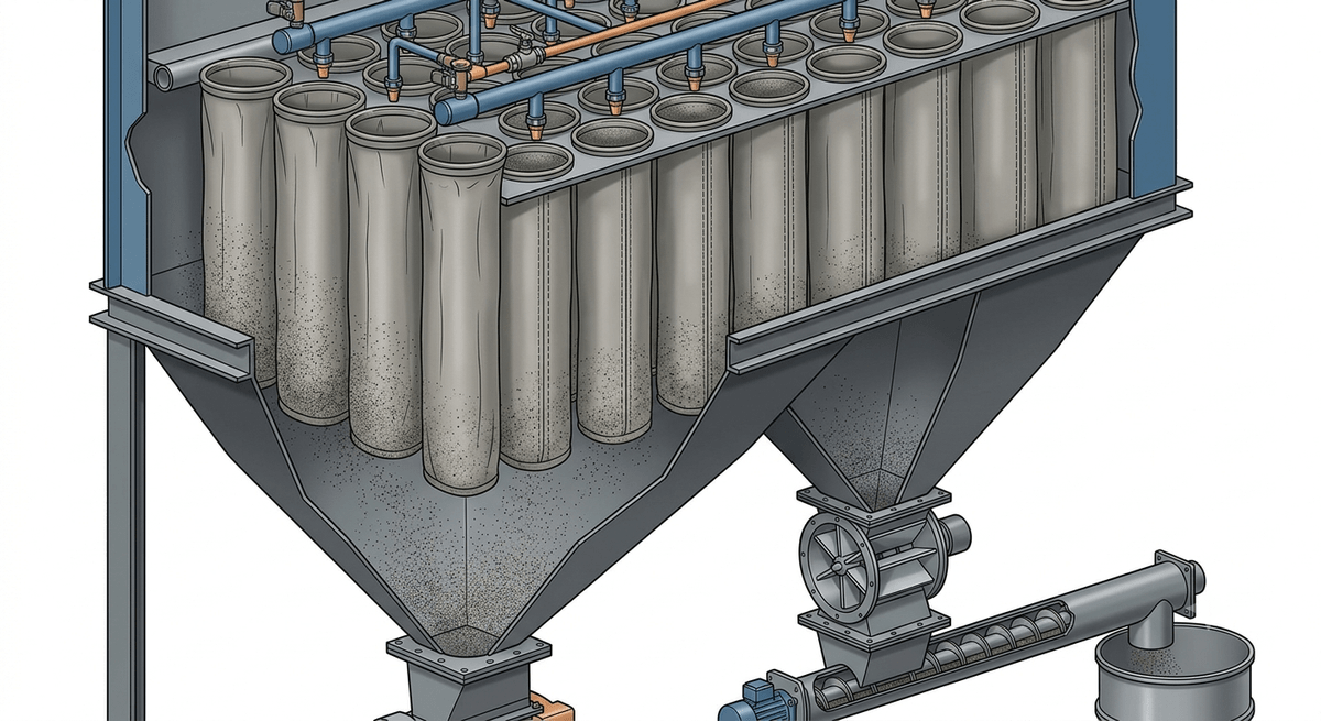 Bag filter media and pulse cleaning system for baghouse dust collection