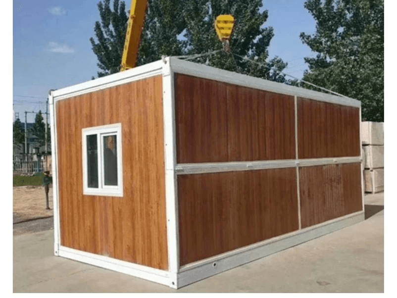 Modern design blueprint of a stylish container house.