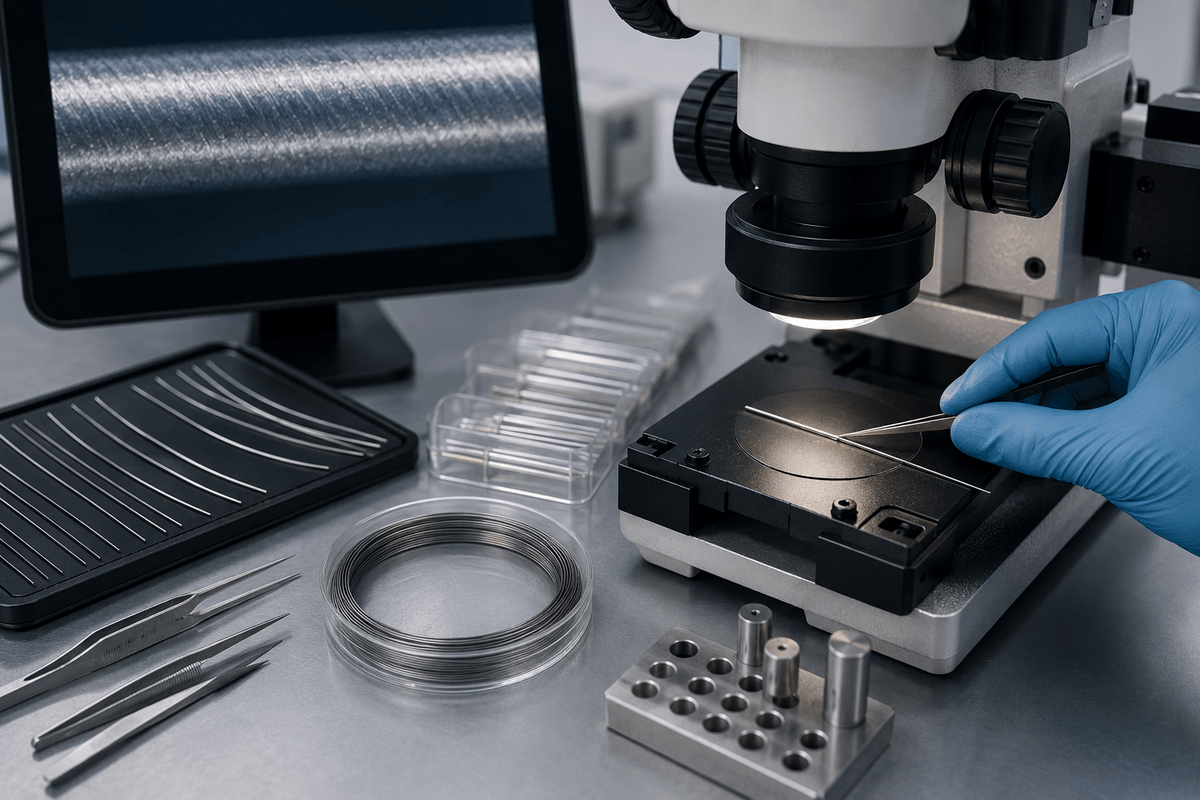 Wrought nitinol wire tube and sheet samples for ASTM F2063 sourcing