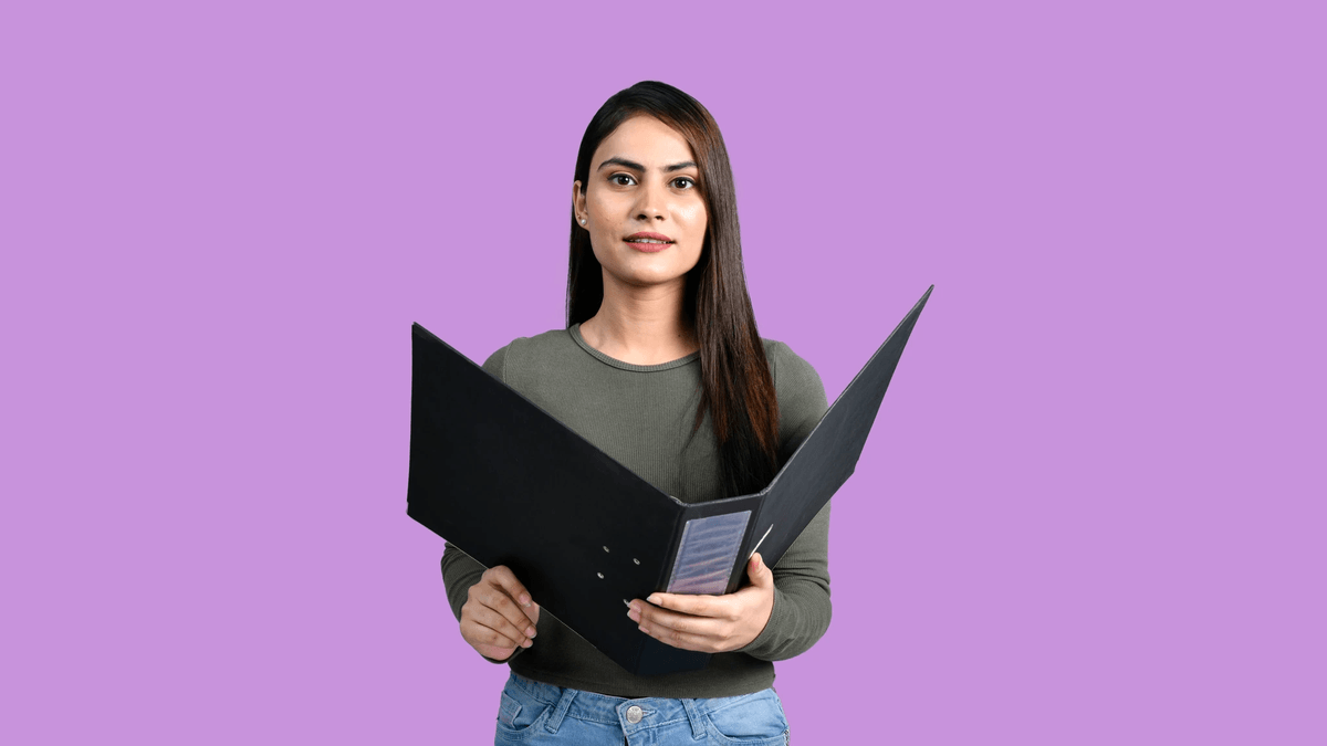 Freelance portfolio layout showcasing organized work samples.