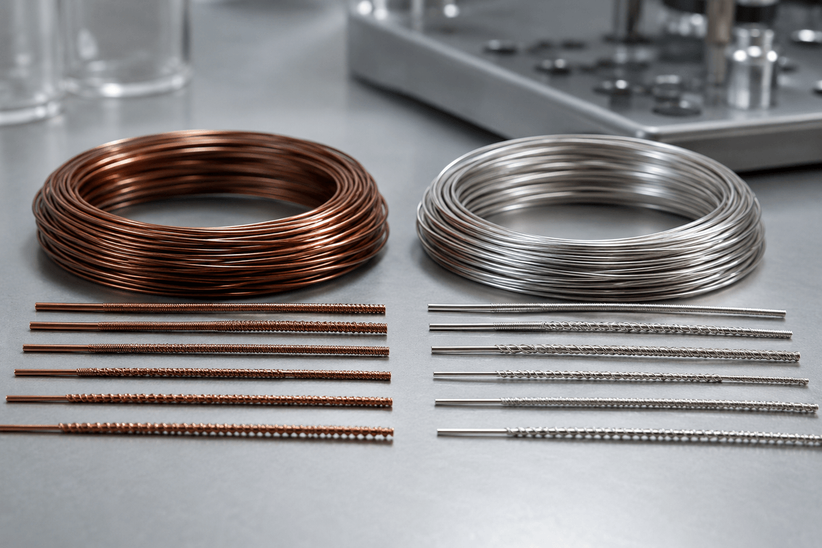 Copper NiTi and Copper NiTiCr wire options for transformation temperature control