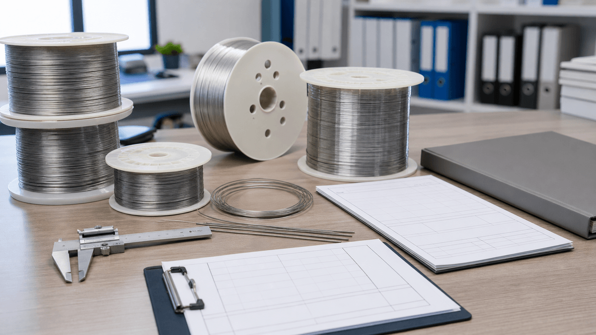Copper NiTi archwire raw material specification review with wire samples