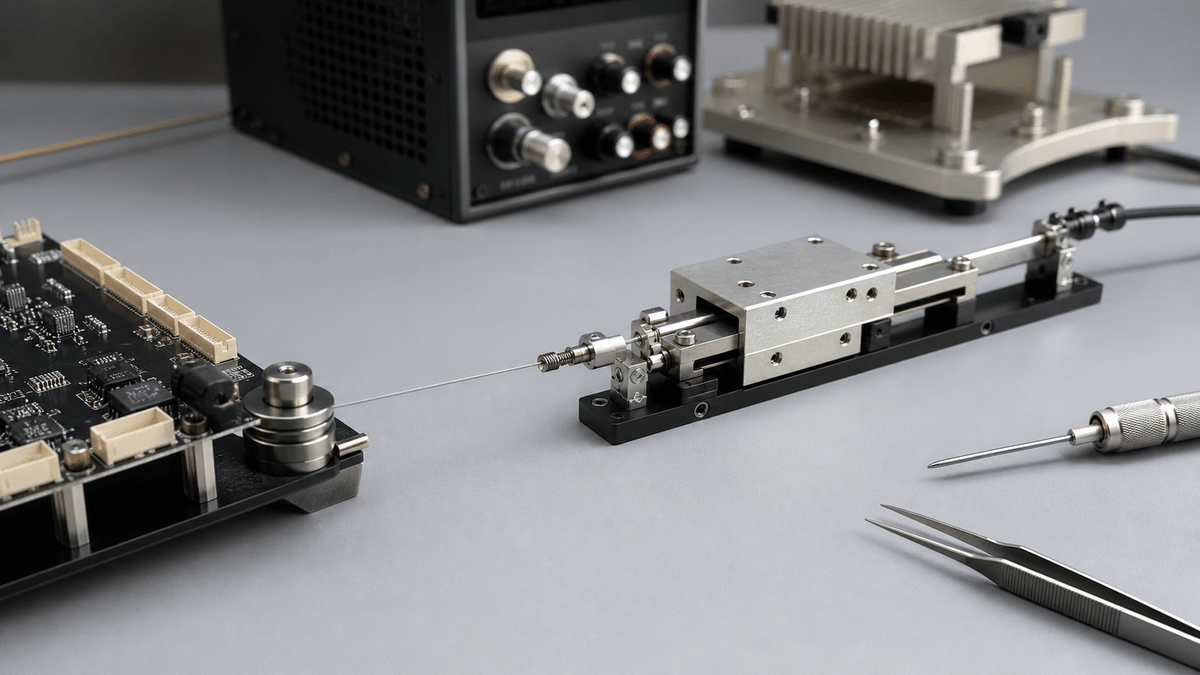 Niti actuator wire creating compact motion with temperature control