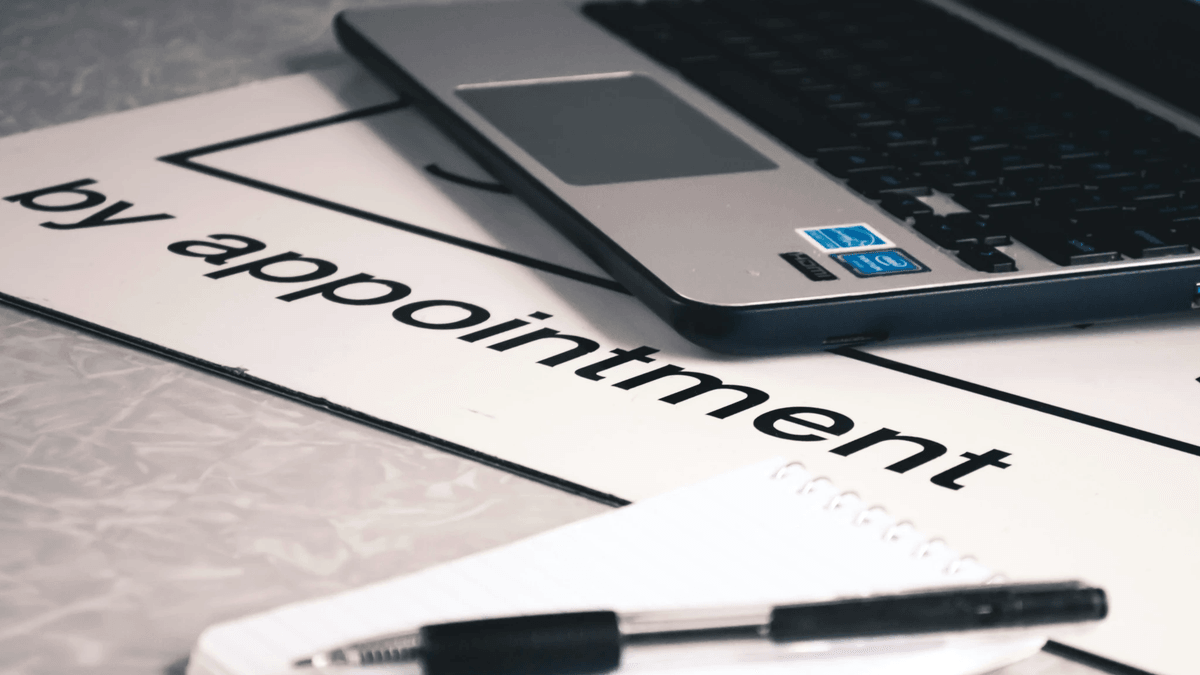 Streamlined online service booking flow with calendar availability