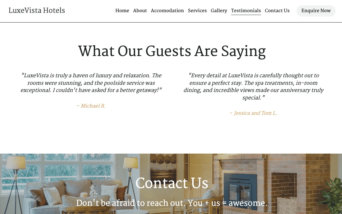 B2C sales promotion landing page featuring customer testimonials