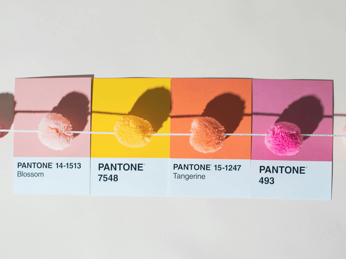 Examples of popular Pantone Colors used in design.