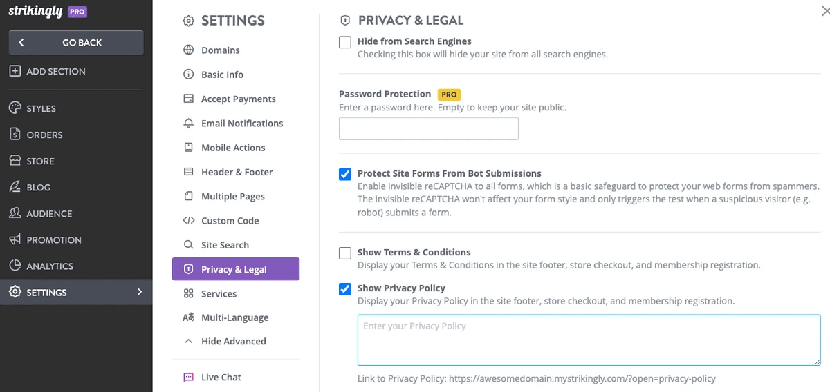 website trust optimization through clear policy display