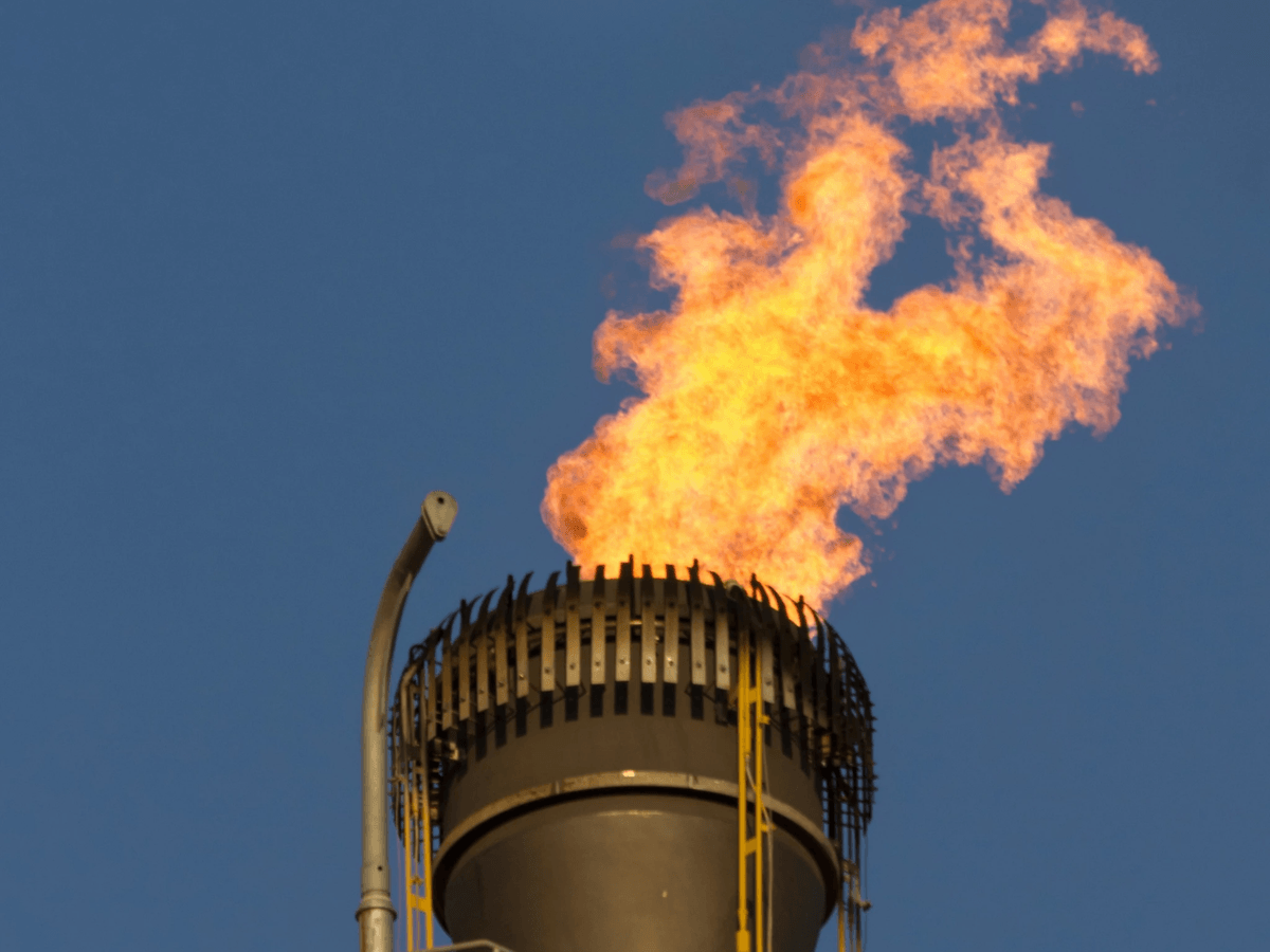 Flare Stack Inspection process showing visual checks and markings