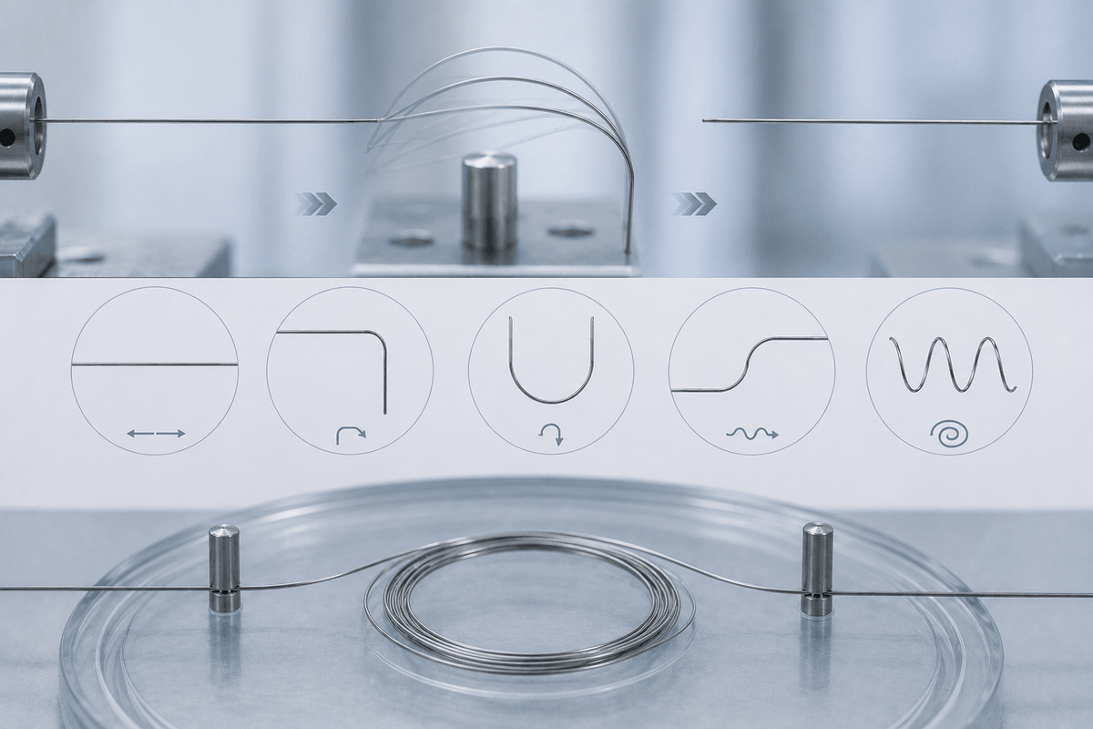 Nitinol alloy properties shown by superelastic wire recovery