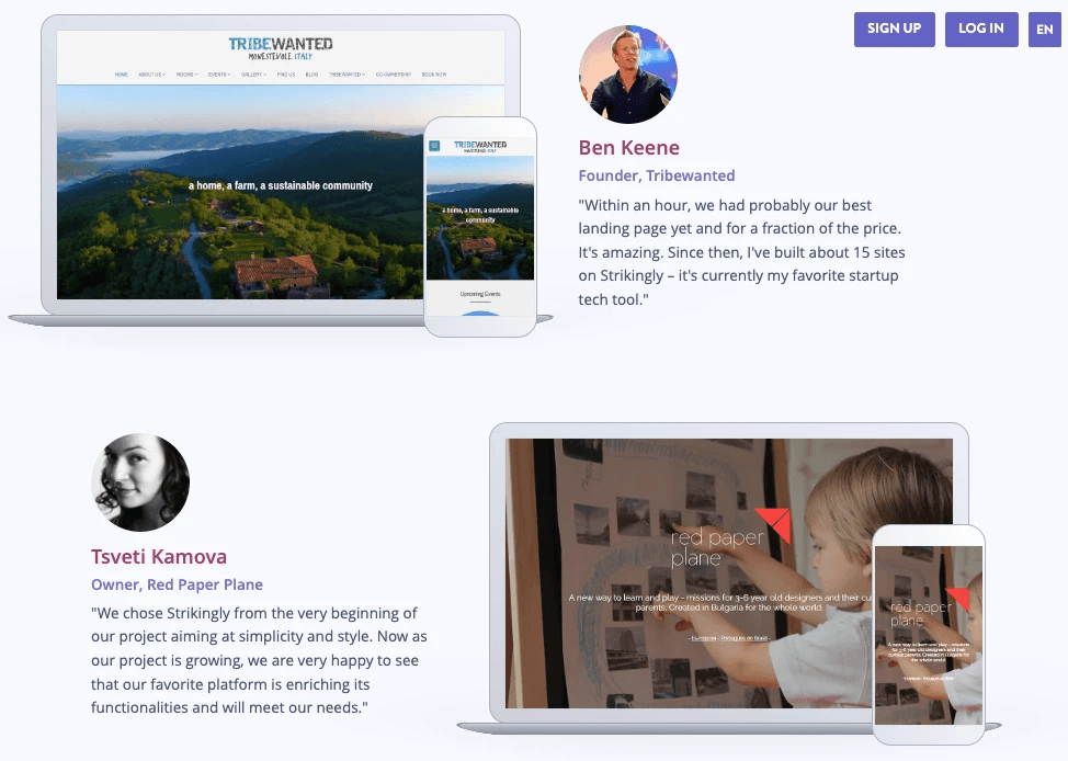 people enjoying video testimonial sections with captions