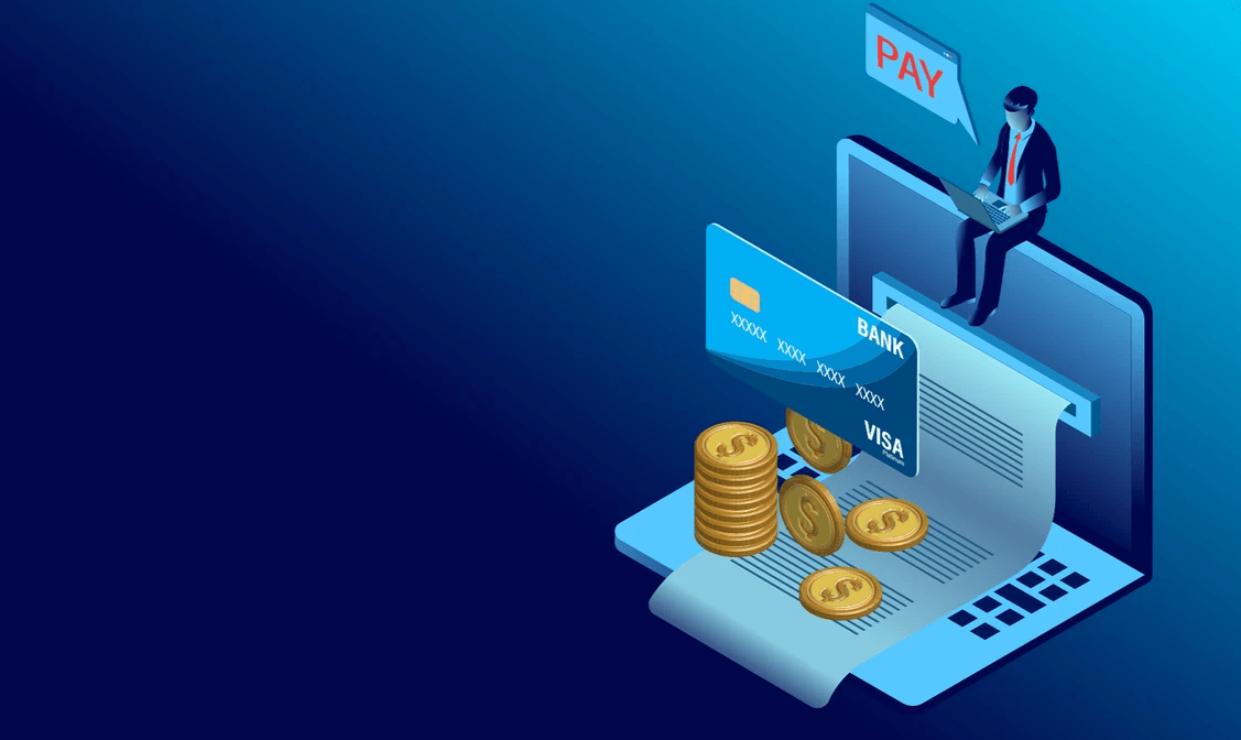 Shopper entering card details for an online payment