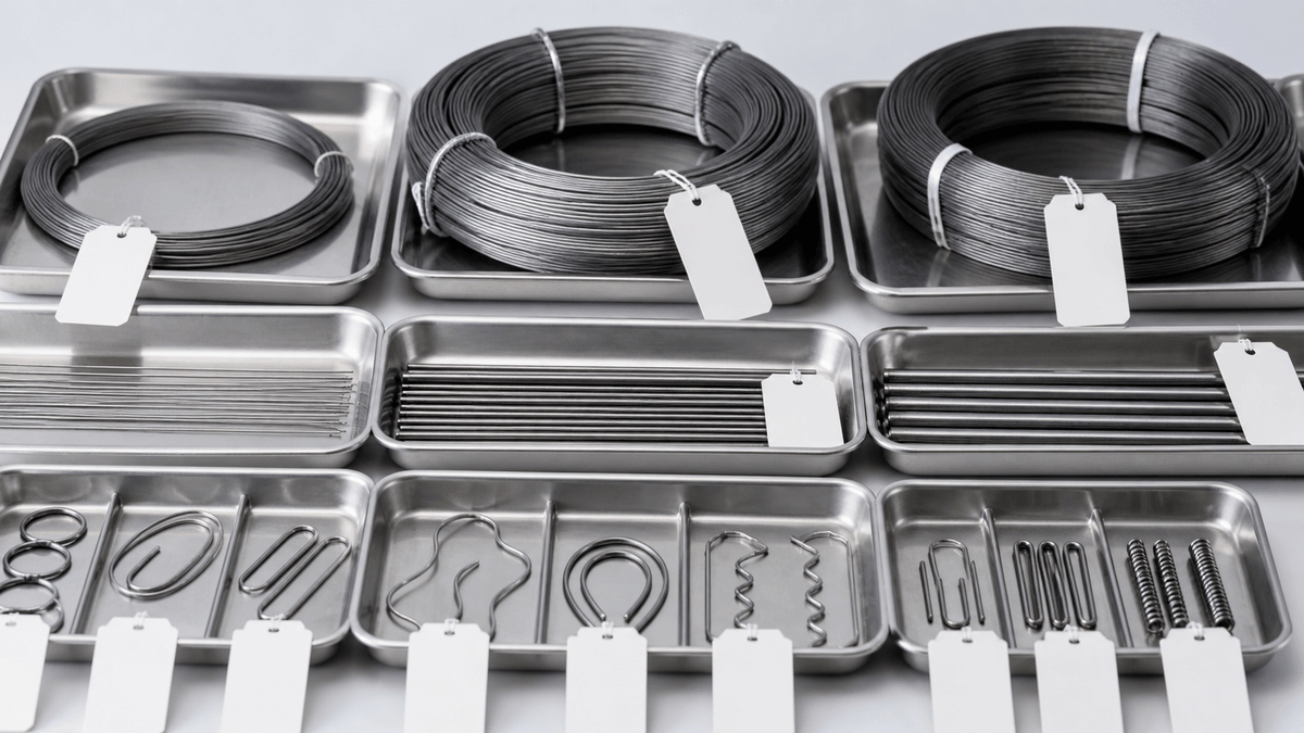 Nitinol wire alloy and delivery condition samples
