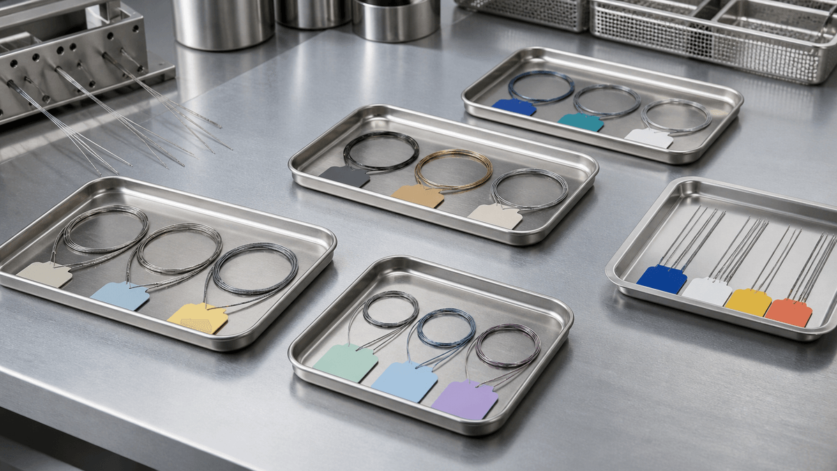 Nitinol guidewire alloy code samples for material selection