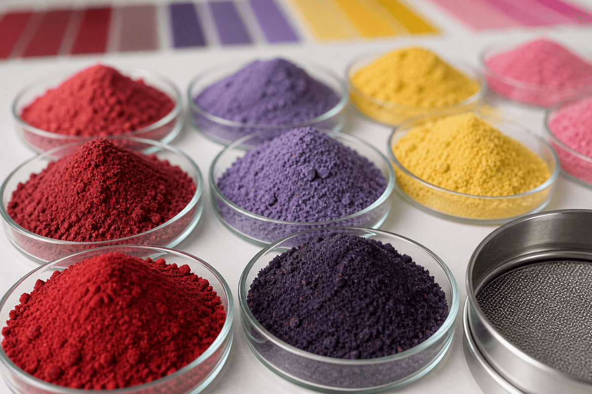  macro comparison of fruit powder texture and color consistency by production lot