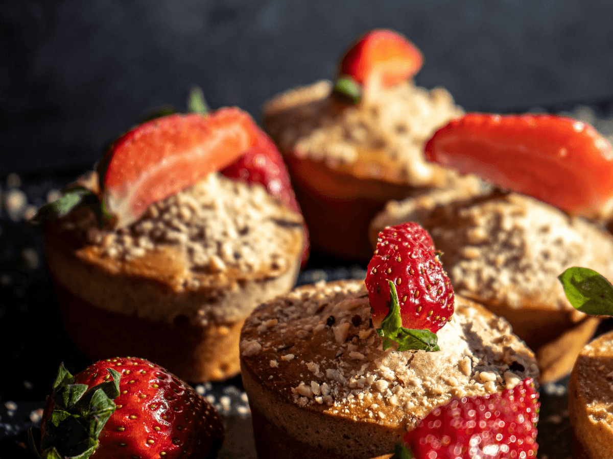 Delicious treats made using freeze dried strawberry powder for baking