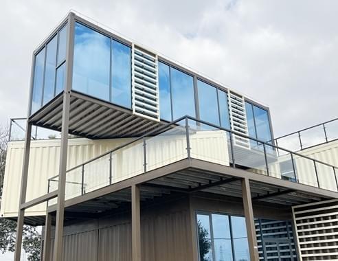 Innovative portable office design featuring containerized structure
