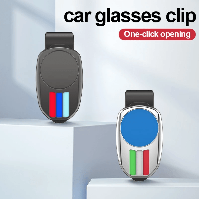 CarGearDirect universal sun visor sunglasses clip with racing style frame