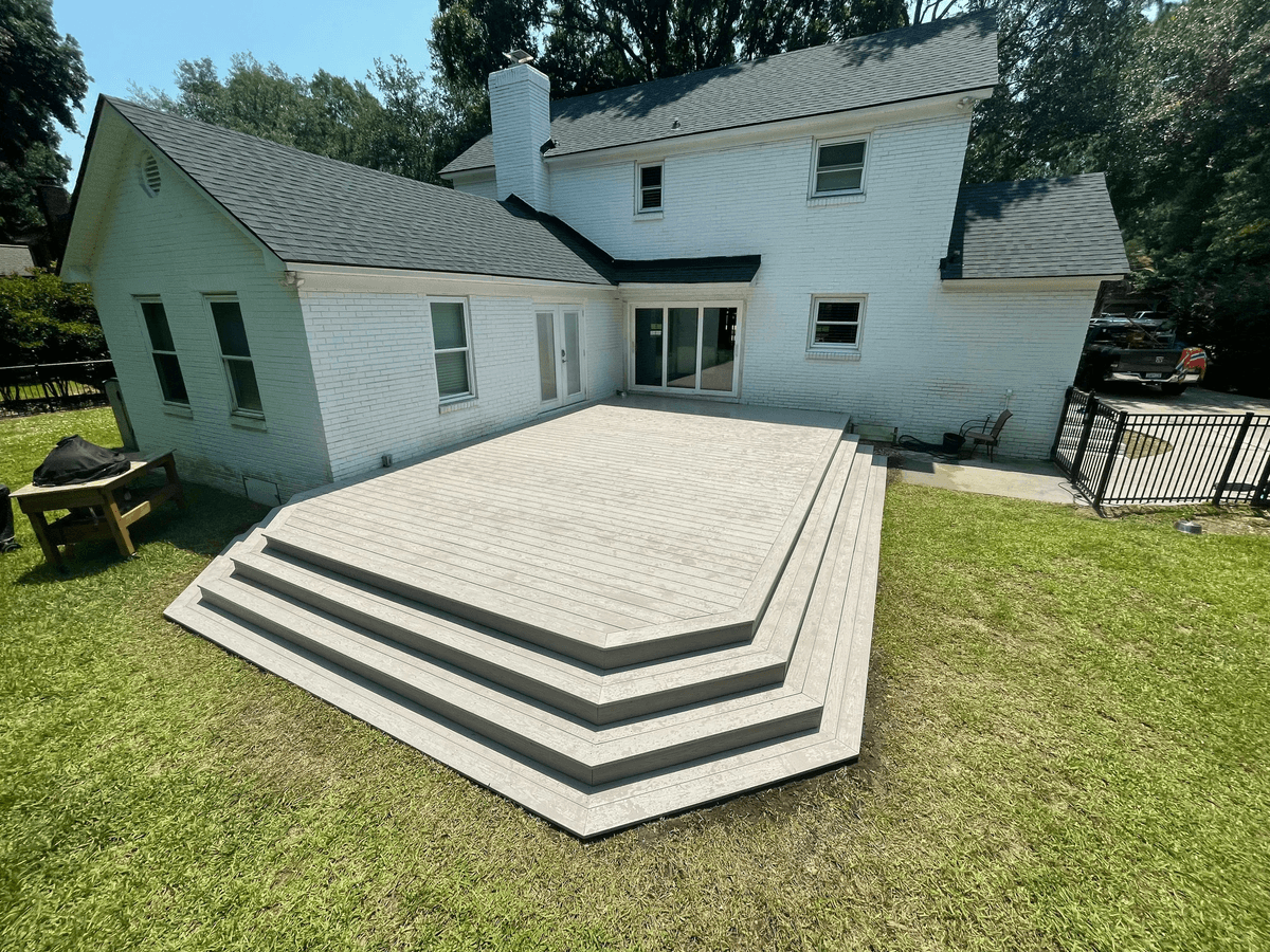 Explore multi level decks on slope for stunning outdoor transformations.