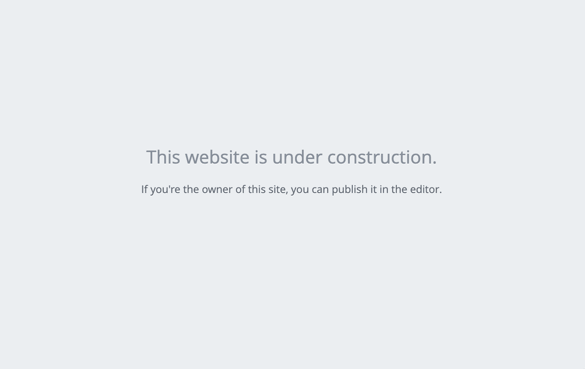 Website maintenance notice