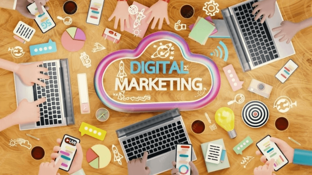  Team planning business growth marketing goals across website, leads, customer relationships, and revenue