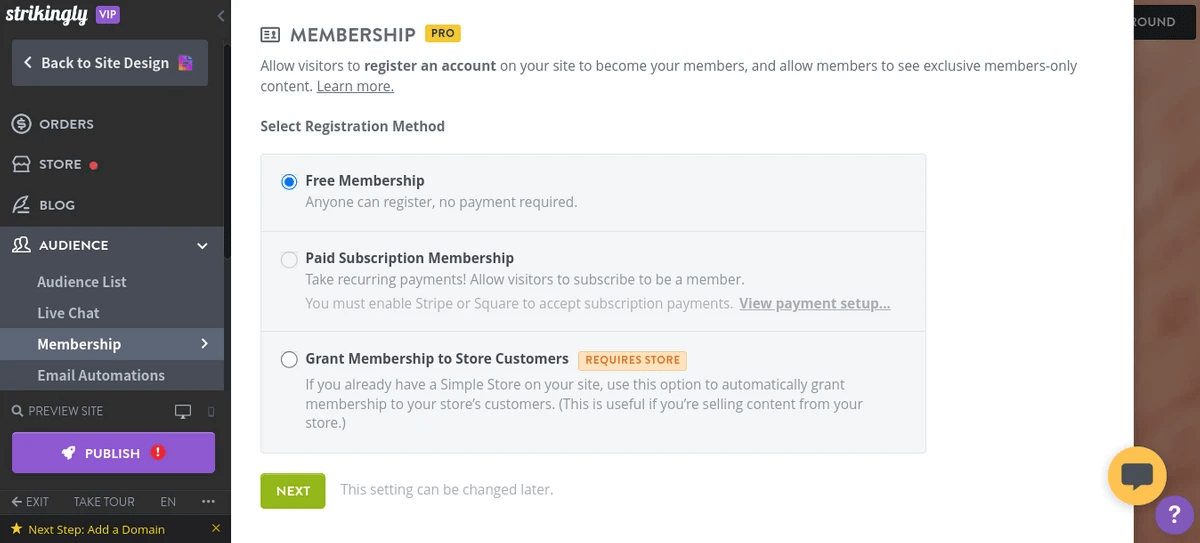 subscription website flow made easy through clear pricing and one-click upgrades