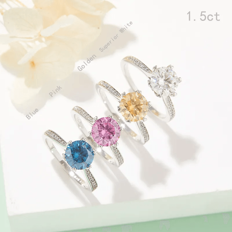 Budget-friendly pink moissanite rings under $200