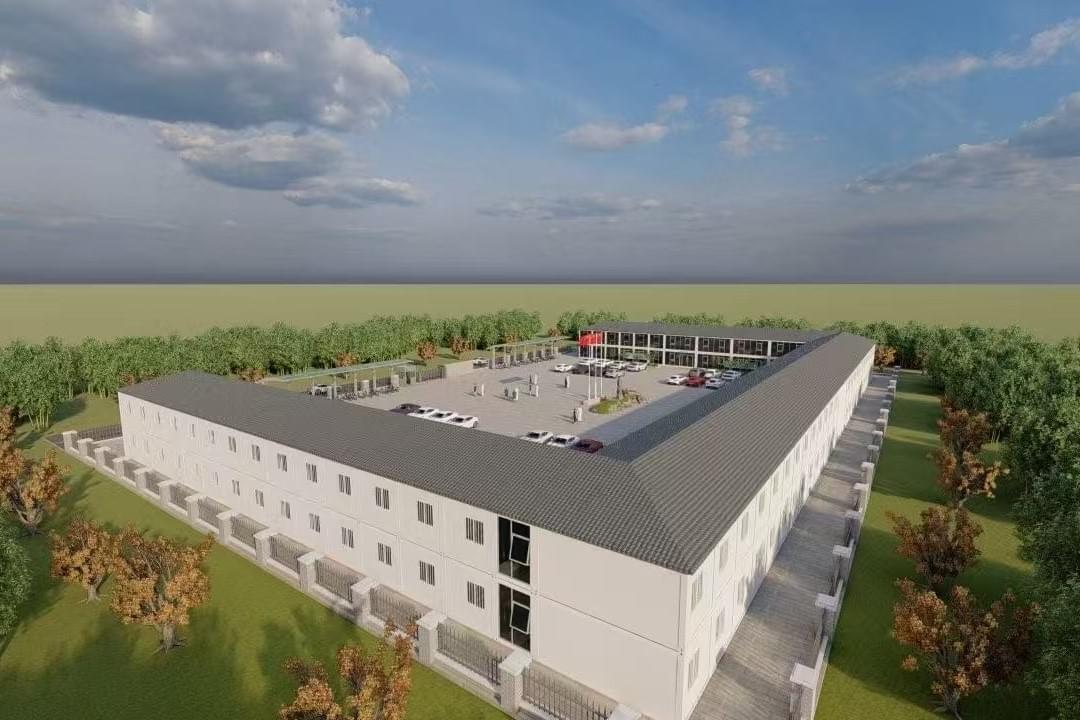 Assembly process of a modern modular canteen
