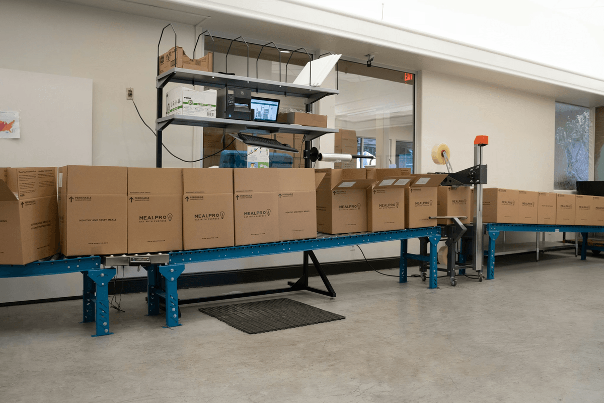 Third-party Amazon FBA Prep Service warehouse preparing shipments