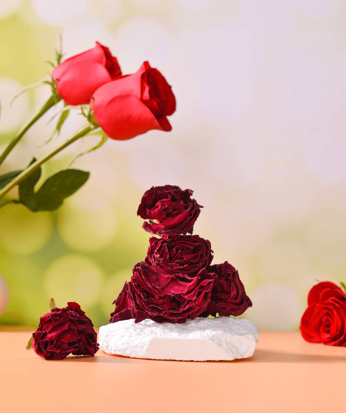Quality freeze dried rose petals wholesale available in colorful varieties.